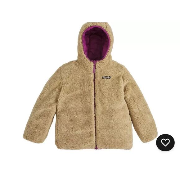 Eddie Bauer Youth Girls' Reversible Jacket - Magenta/Blue/Fleece Small Size 7/8 - Picture 2 of 5